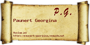Paunert Georgina névjegykártya